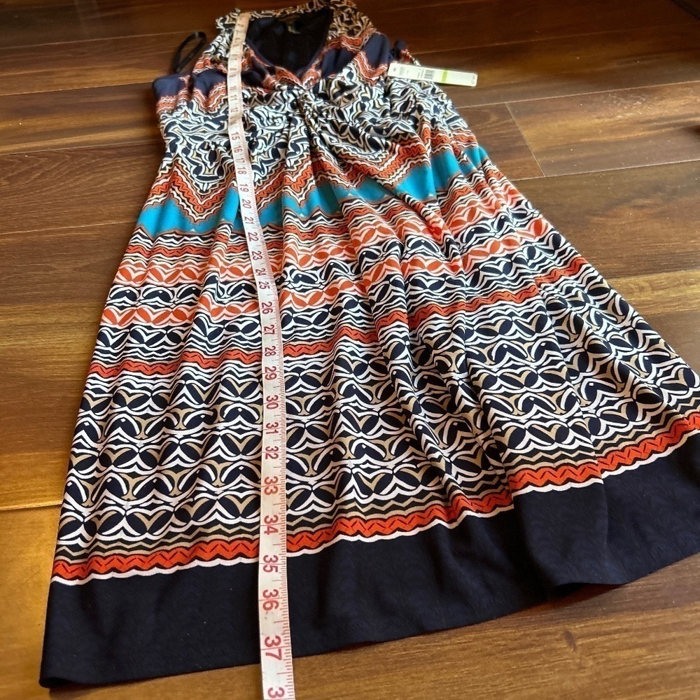 🌺SALE🌺 LAUNDRY by Shelli Segal sleeveless multicolor Patterned Dress size 4 - Picture 8 of 9